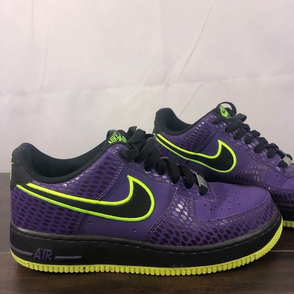 green and purple nikes
